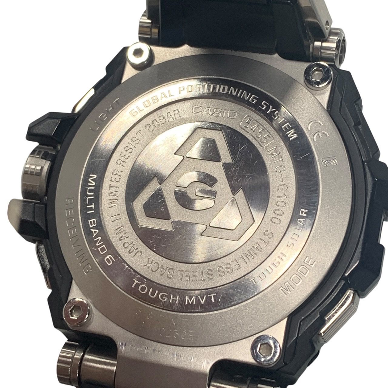♪3201 CASIO カシオ G-SHOCK ジーショック MTG-G1000D MT-G 電波ソーラー シルバー 稼働品