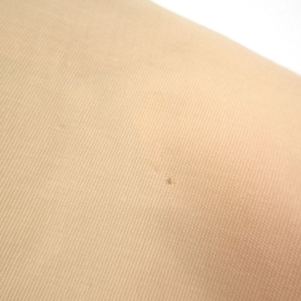 良品 Thierry Mugler ティエリーミュグレー ウール ノーカラージャケット+ひざ丈スカート セットアップ オレンジベージュ系 レディース 古着  USED