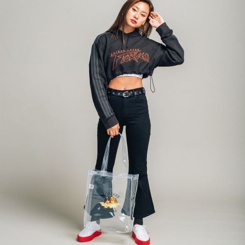 (アディダスオリジナルス) adidas Originals アディダス × フィオルッチ コラボ スエットパーカー フーディ レディース FIORUCCI x ADIDAS WOMEN SWEATSHIRT ED8776 BLACK