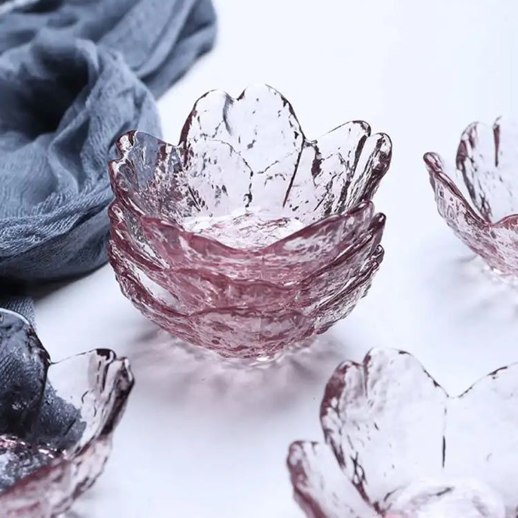 【超特価sale開催】  おしゃれ ガラス食器 桜 お花見 クリア お皿 ガラス 小鉢 セット コレクション