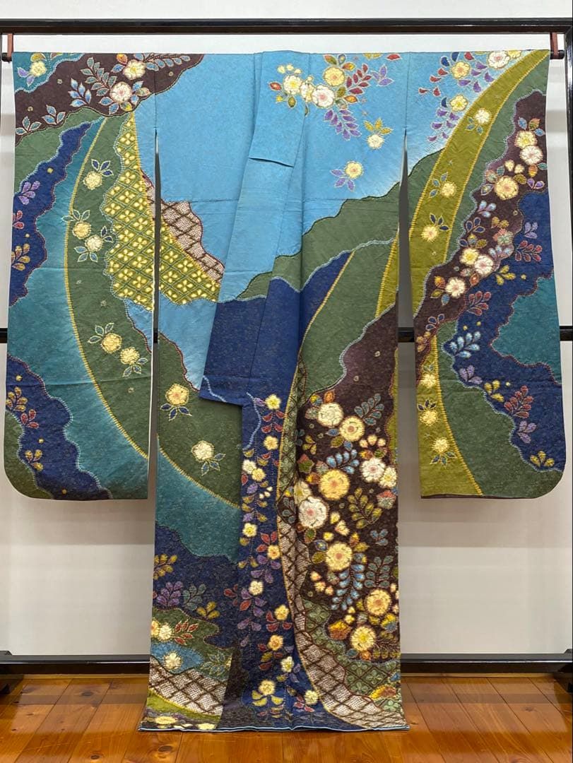 振袖 豪華 桐屋 翠山工房 辻ヶ花 金通し 絞り 身丈169cm - メルカリ