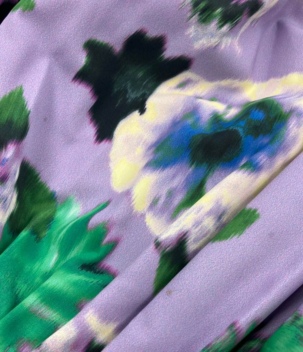 MUVEIL フラワーニットワンピース ホワイト 花柄 36 タグ付き MUVEIL