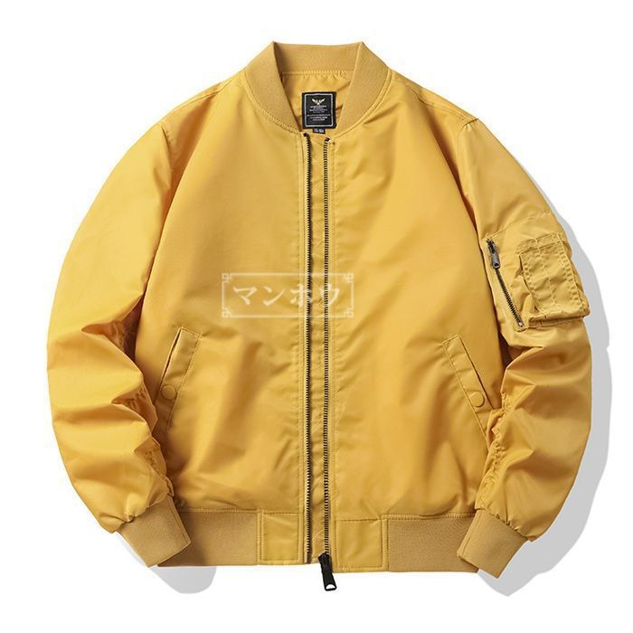 【値下げ‼️】MA-1  イエロー MA-1 ミリタリージャケット メンズ ブルゾン 秋 2024 秋服