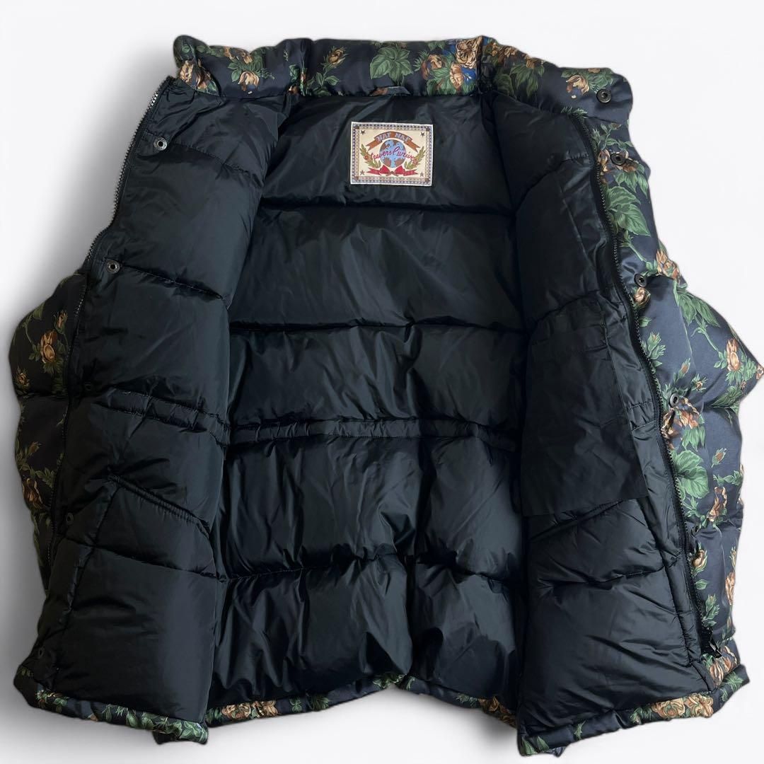 90s】NAF NAF 花柄 フラワー ダウン ブラック ナフナフ 2000000013701