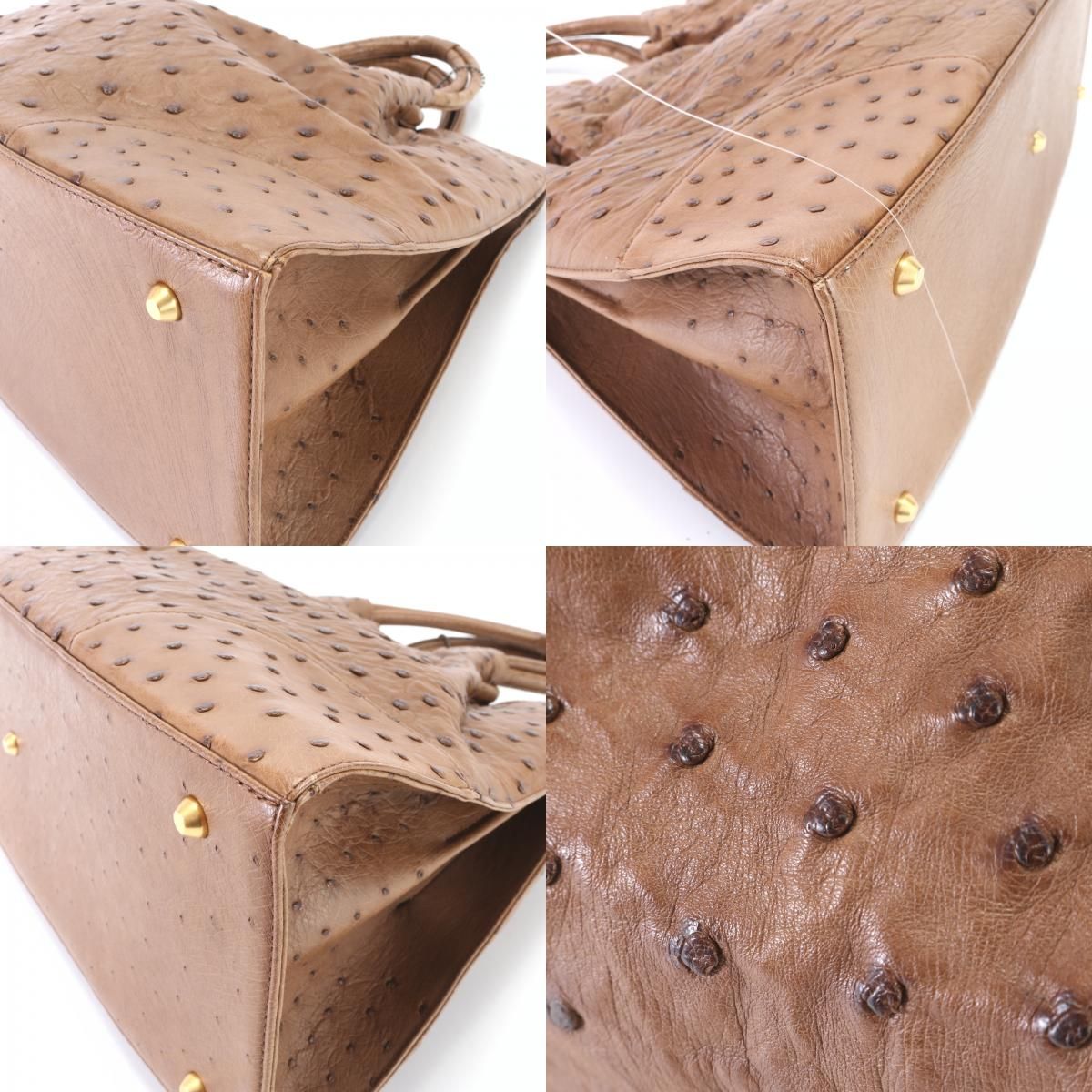 【JRA】認定　オーストリッチ本革トートバッグ JRA 本革 トートバッグ ハンドバッグ オーストリッチ レザー ブラック