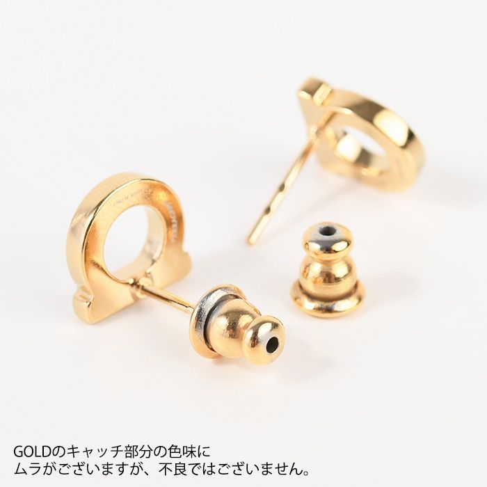 FERRAGAMO フェラガモ ガンチーニ クリスタル ピアス 760123