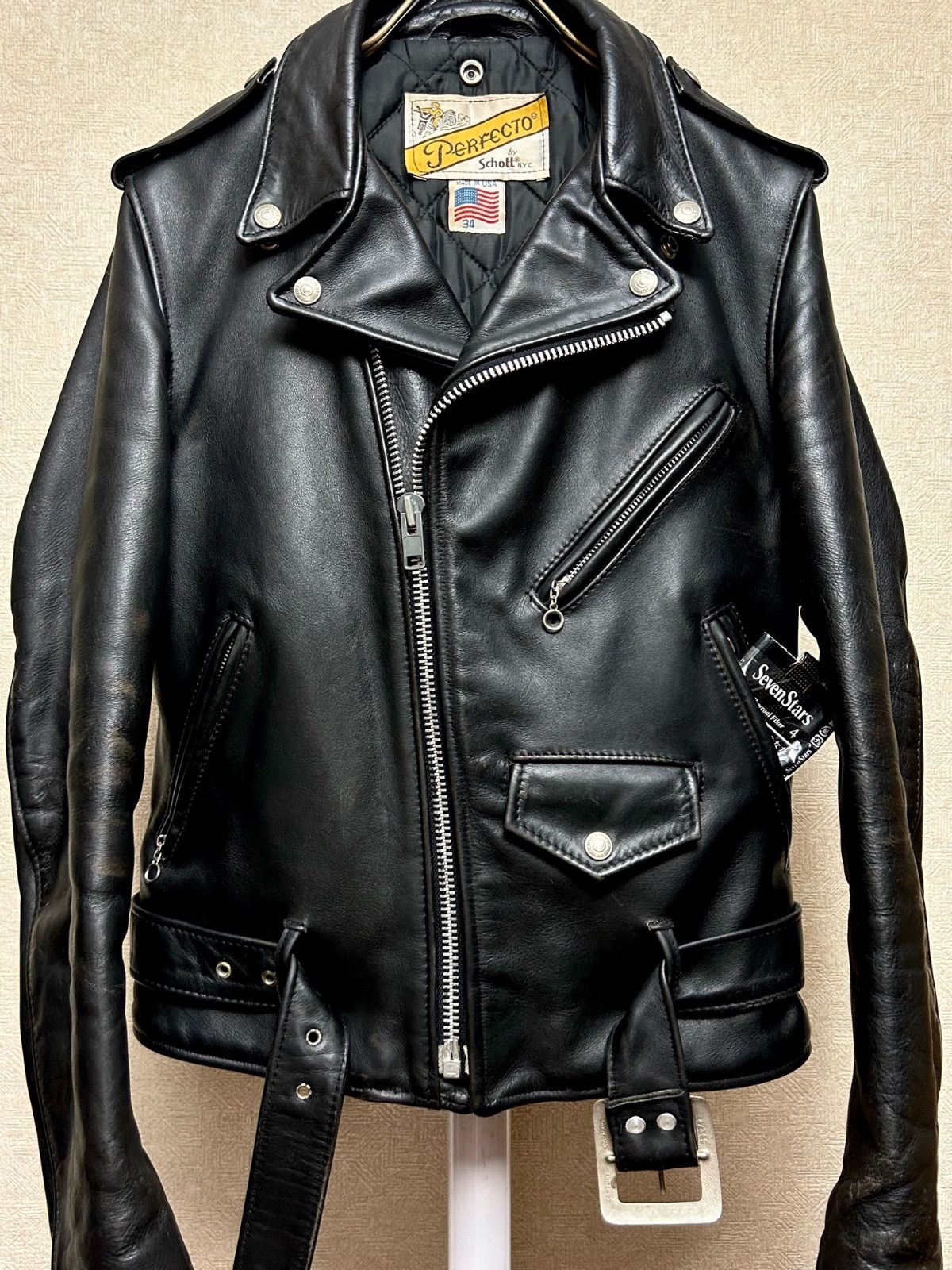 茶芯80,sオールドモデルU.S.A.製Schott618USバイカータグ34 - メルカリ