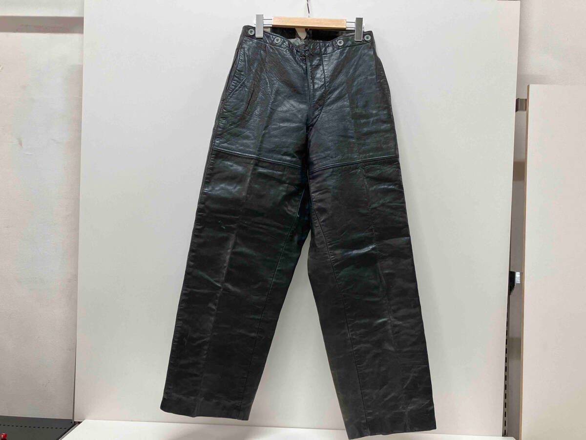 ドイツ軍 20-30s WW2 Uボート レザーパンツ メンズ ブラック