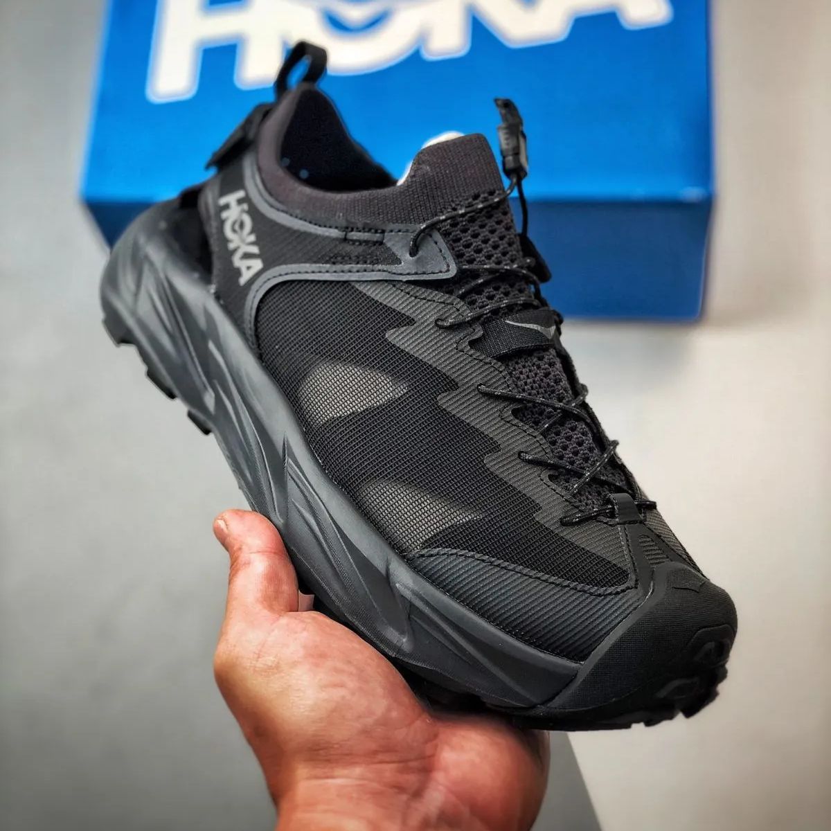 【未使用に近い】HOKA HOPARA2 ブラック Hoka Men's Hopara 2 All Terrain Sandal Black NEW 2024 – Mass