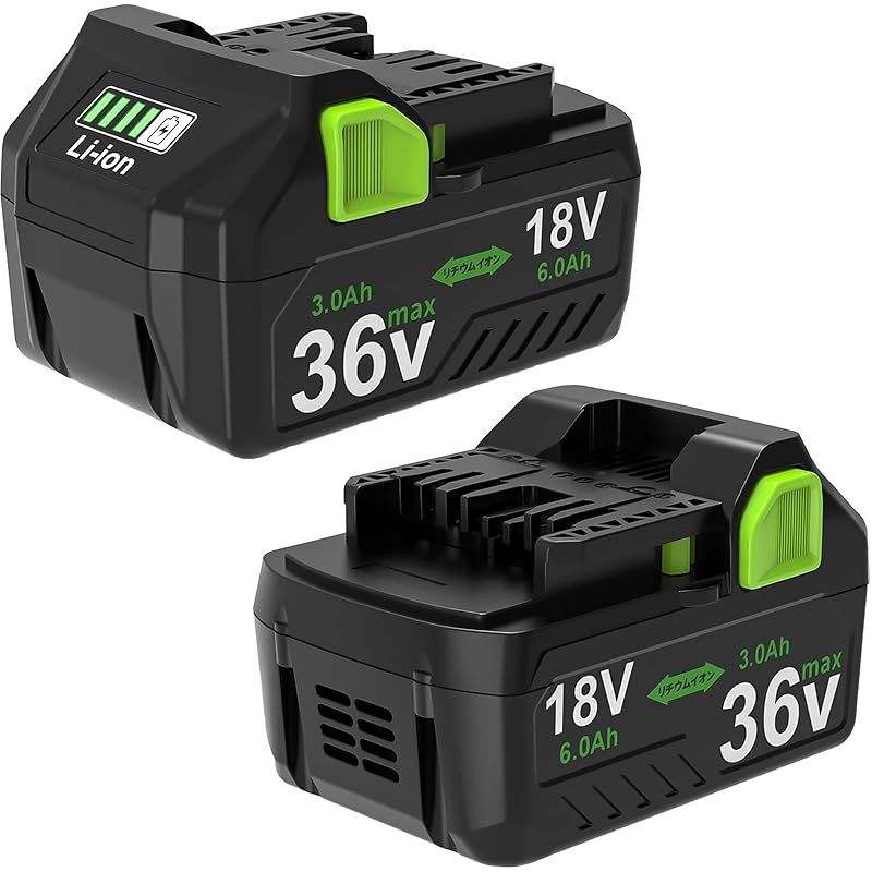 Boetpcr 互換 ハイコーキ 36v バッテリー BSL36A18 2個セット 36v|3000mAh 18v|6000mA 電池装着で自動切替 ハイコーキ バッテリー 36v BSL36A18|BSL36B18|BSL36A18Bなどに互換 日立 1