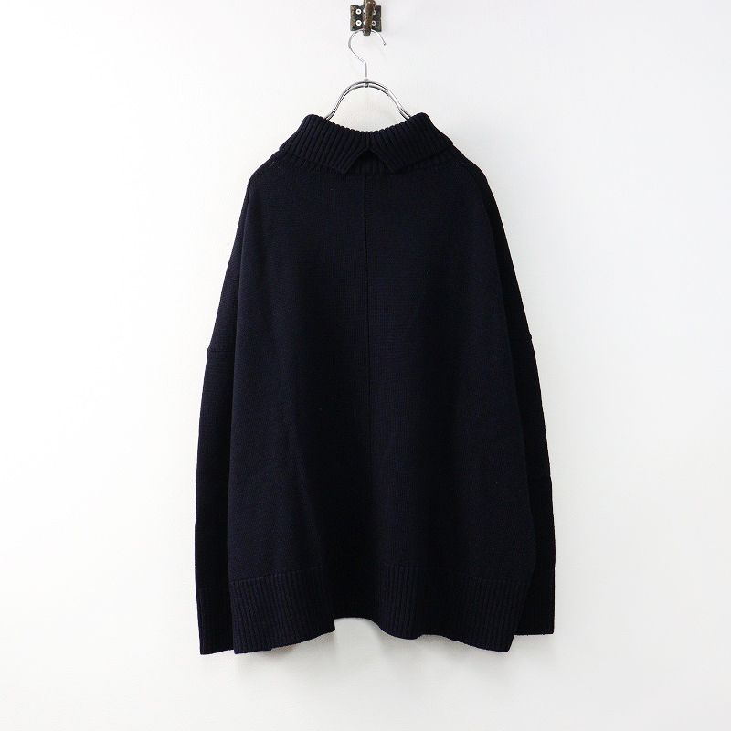 ドゥーズィエムクラス　refined マント　ニット　ネイビー 美品 Deuxieme Classe（ドゥーズィエムクラス）の「*refined マント