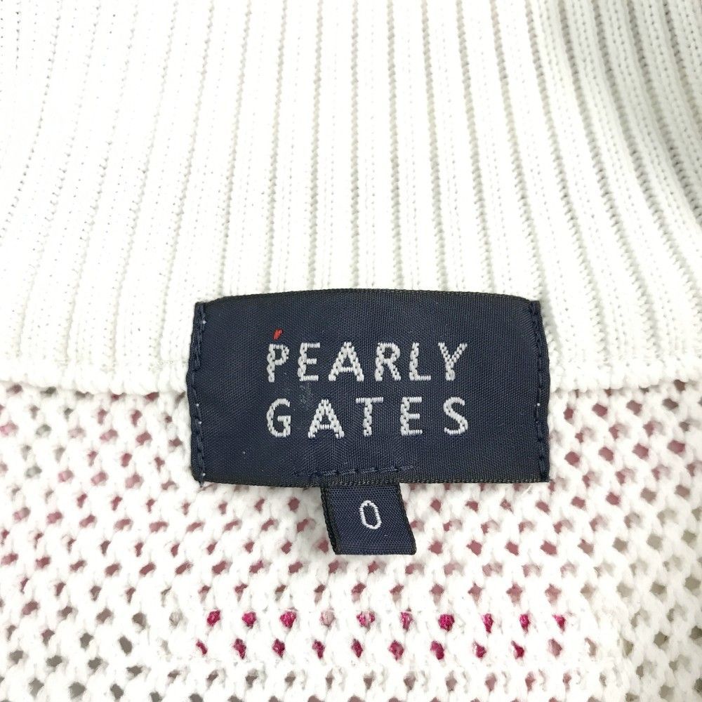 ダ*ケ様 極美品 PEARLY GATES パーリーゲイツジップニットジャケット PEARLY GATES パーリーゲイツ ニットジップジャケット 0