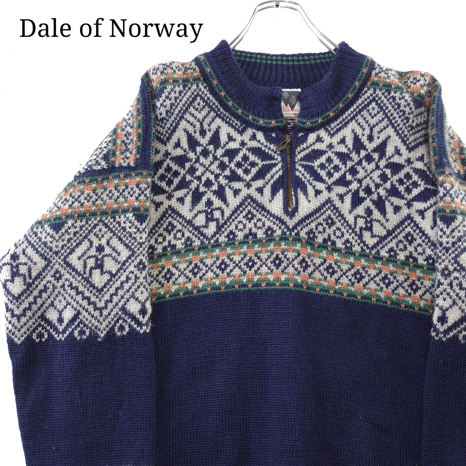 北欧】Dale of Norway ハーフジップ ノルディックセーター 紺 - メルカリ