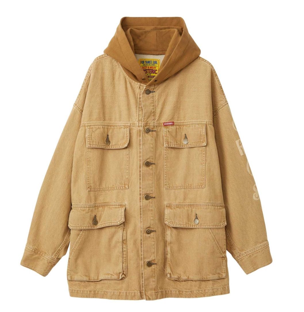 Hysteric Glamour DOPEオーバーサイズ フーデッドデニムブルゾン