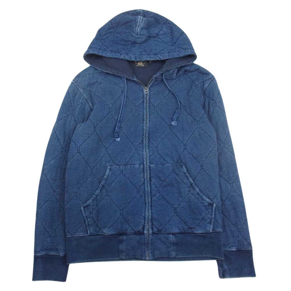 RRL ダブルアールエル インディゴ ダイヤ キルティング スウェット 
