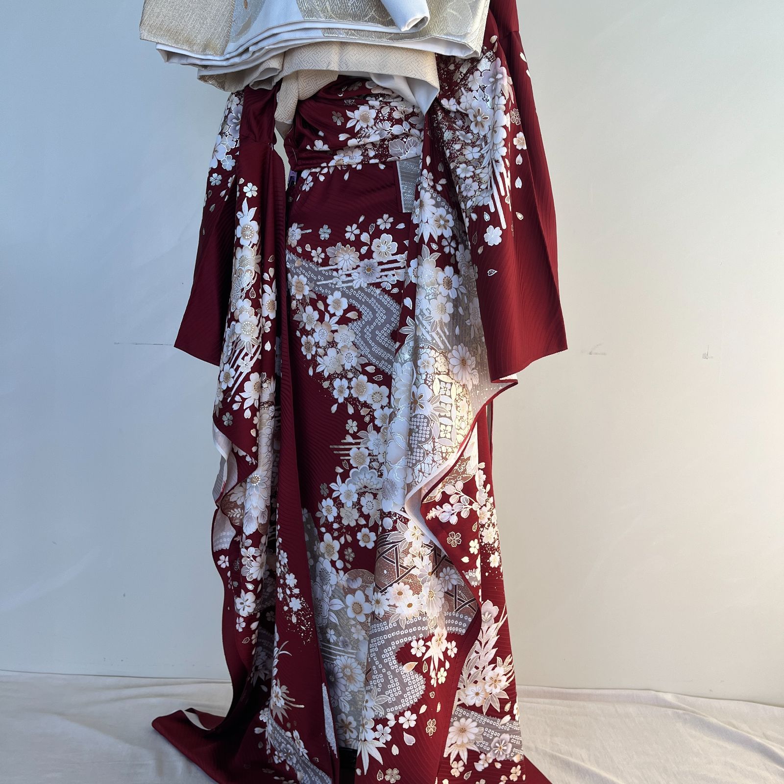 大特価】ボルドー 深い 赤 豪華 振袖 新品 新作 成人式 フル
