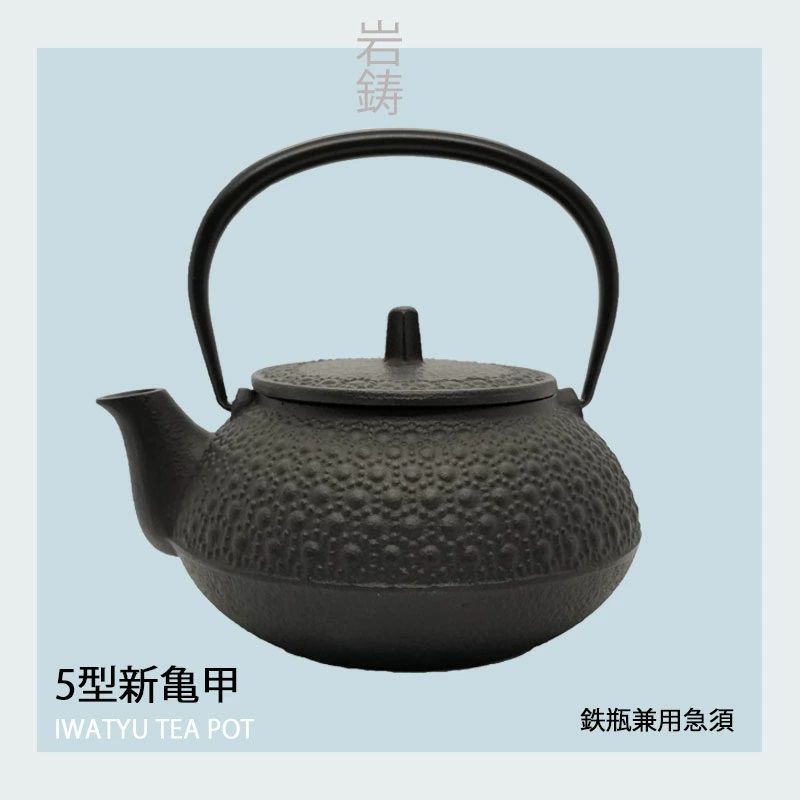 鉄瓶兼用急須 5型 新亀甲 12804 鉄瓶 急須 南部鉄器 南部鉄瓶 岩