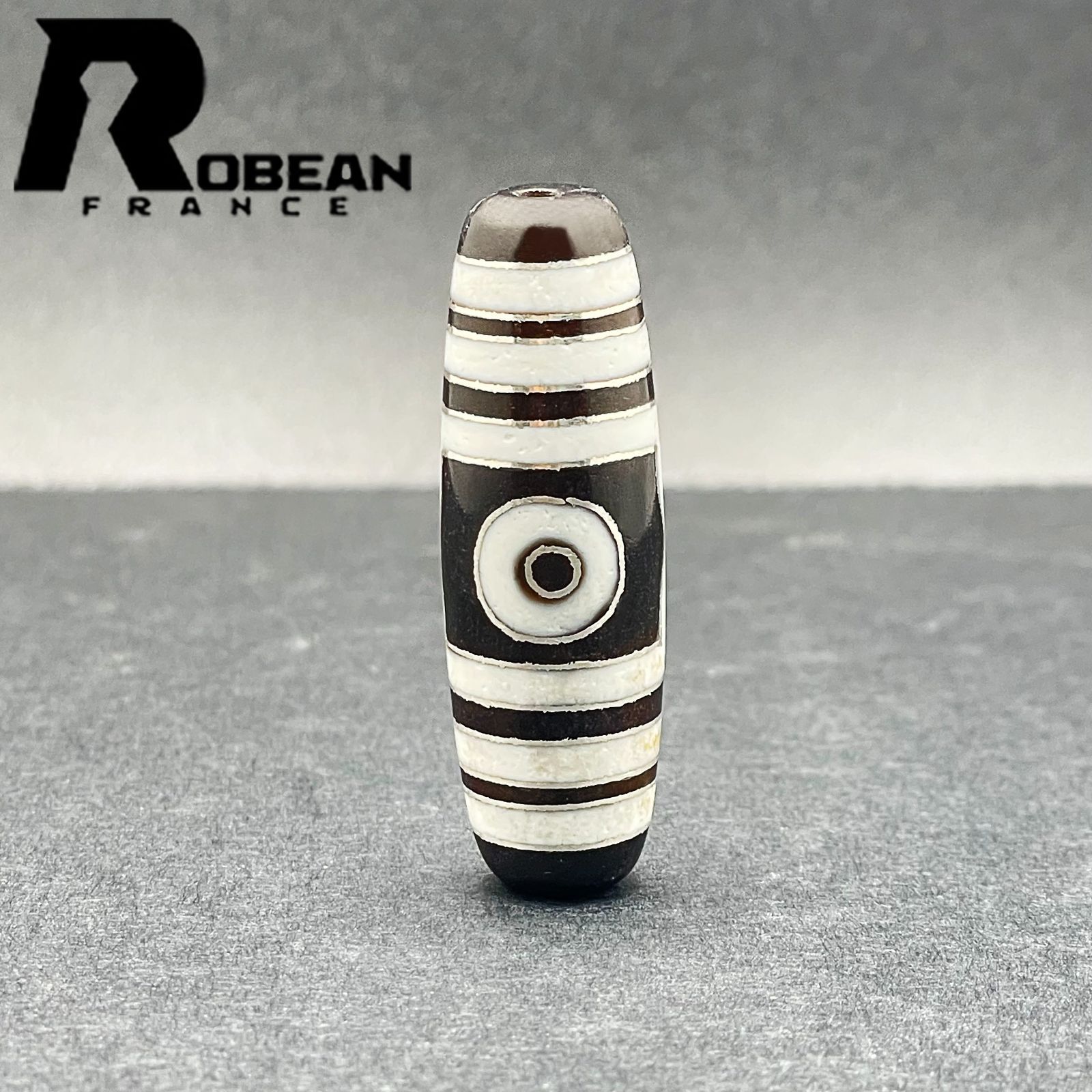 在庫切れ 高級 EU製 定価5万円ROBEAN・チベット天珠パワーストーン アクセサリー 天然石 金運 きれいめ お守り 貴重 幸運 贈り物 プレゼント ギフト 約43.5*13.5mm 1002H187