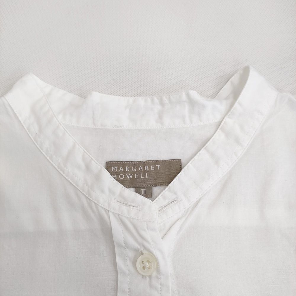 MARGARET HOWELL 578-8153002 サイズ3 コットン バンドカラー