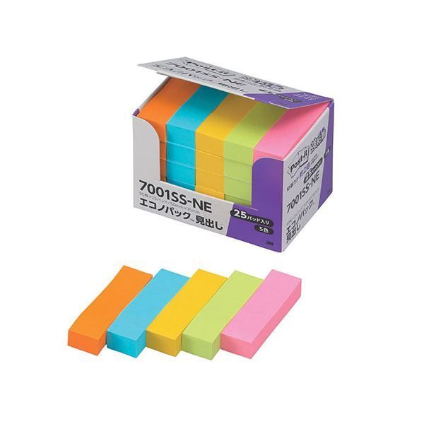 5個セット 3M Post-it ポストイット 強粘着エコノパック 見出し 3M-7001SS-NEX5