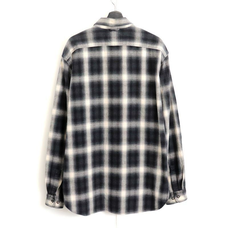 00s Eddie Bauer チェックシャツ 長袖シャツ ブラック×グレー