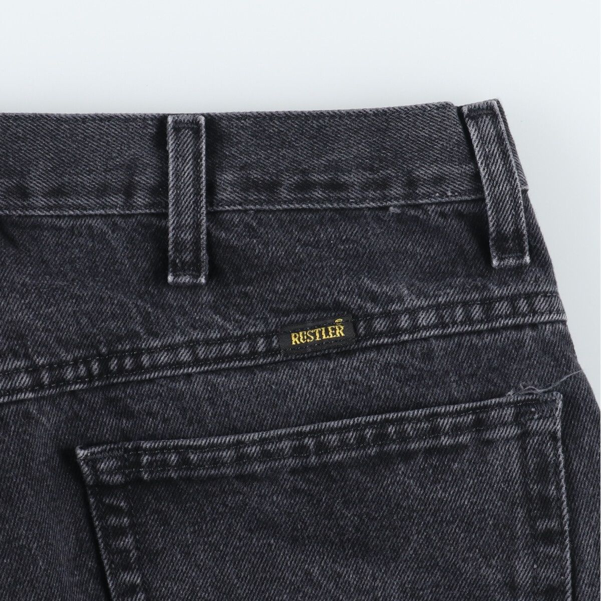 古着 ラスラー RUSTLER ブラックデニム ストレートデニムパンツ