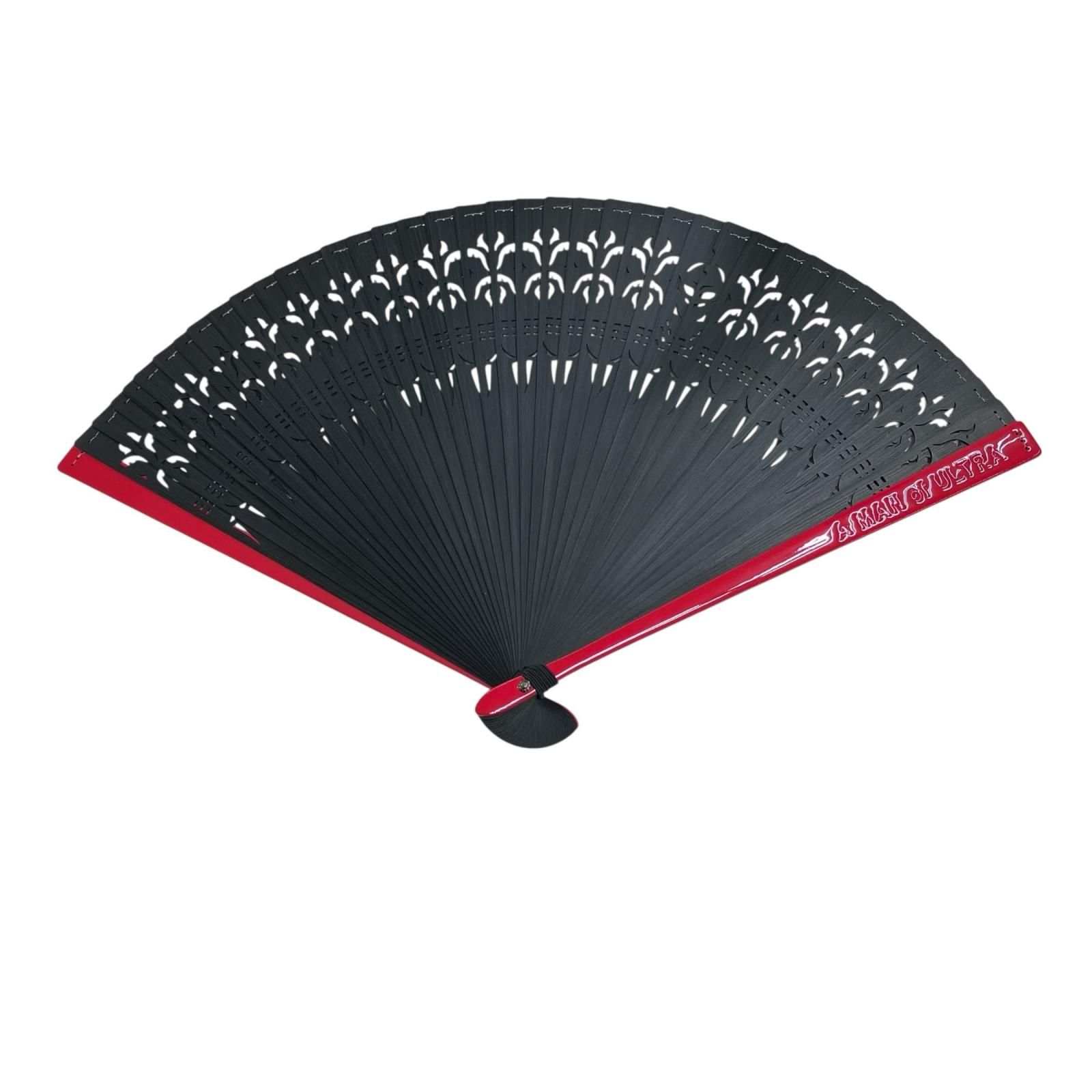 186000 紳士用 扇子 A MAN of ULTRA × 白竹堂 ウルトラレリーフファン ウルトラセブン ブラック レッド