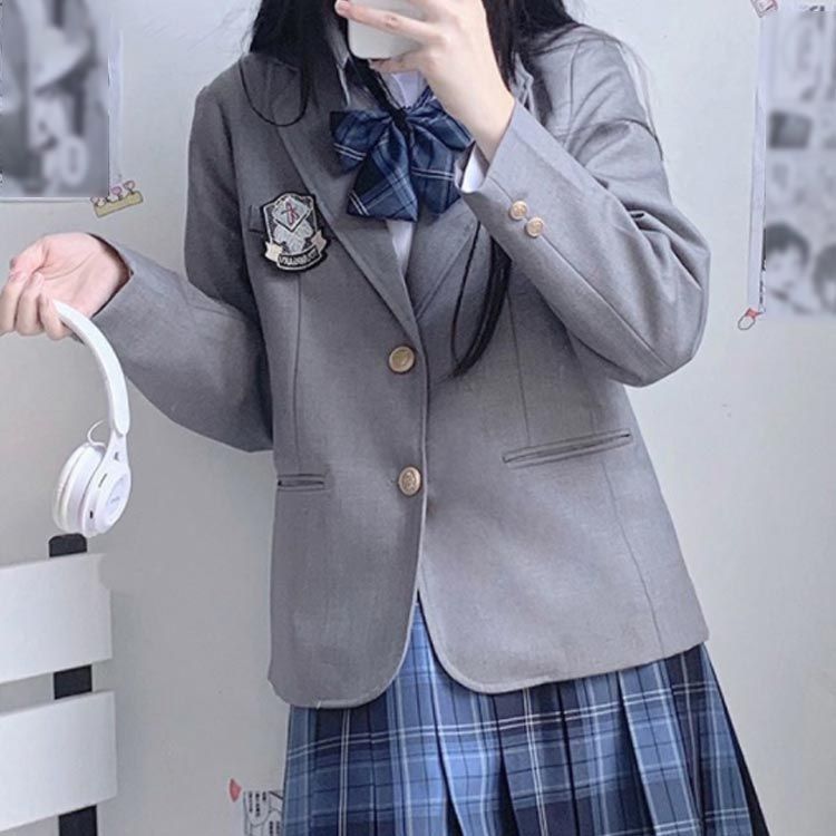 JK制服 スーツ4点セット セットアップ ジャケット+プリーツスカート+長袖シャツ+リボンorネクタイ レディース 学生服 スーツ 女の子 中学生  高校生 全4タイプ#pdd2888 メルカリ