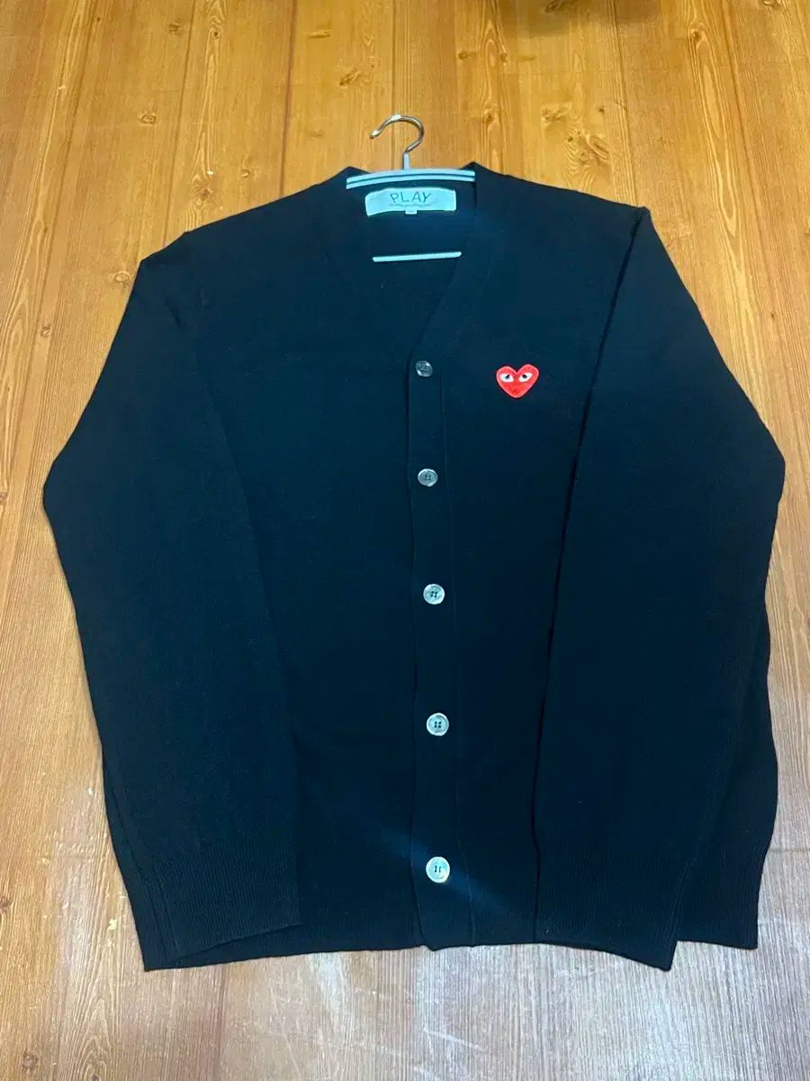 新品 COMME des GARCONS(コム・デ・ギャルソン) カーディガン ブラック/レッドウェフェン XL