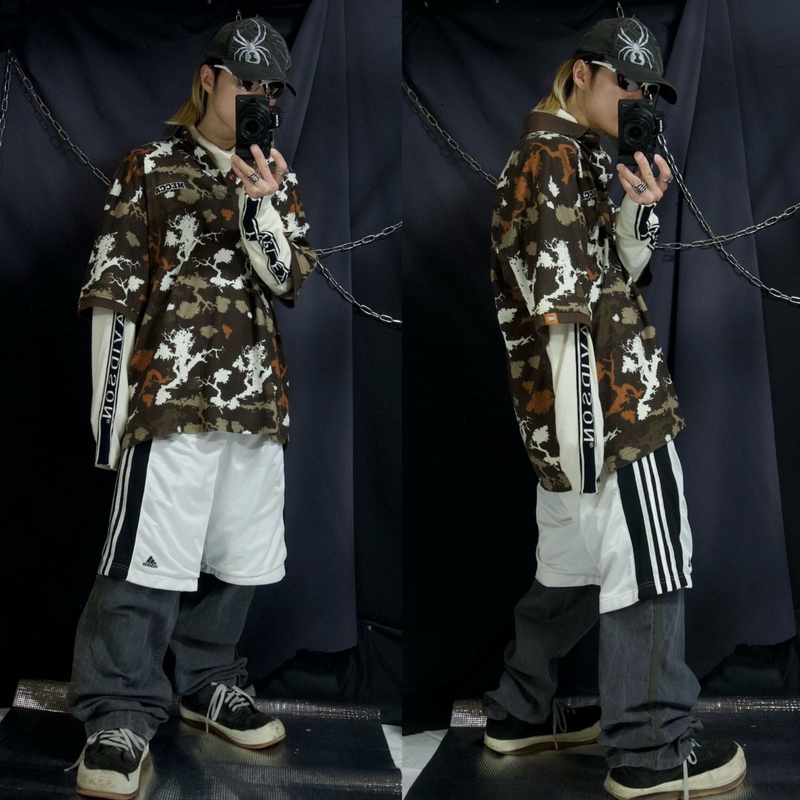 “MECCA メッカ　ポロシャツ　hiphop mecca #メッカ ＃90s #hiphop #ヒップホップ ＃ウエアー - メルカリ