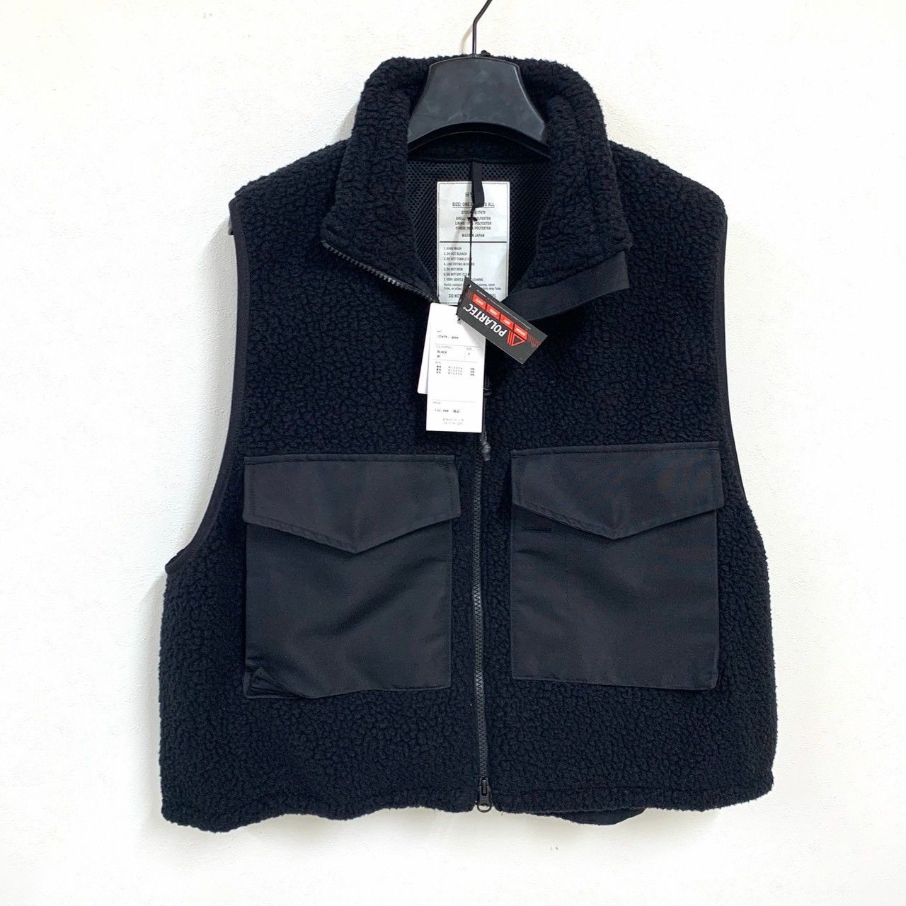 HYKE】ハイク/POLARTEC FLEECE WEP VEST/フリーサイズ/ブラック