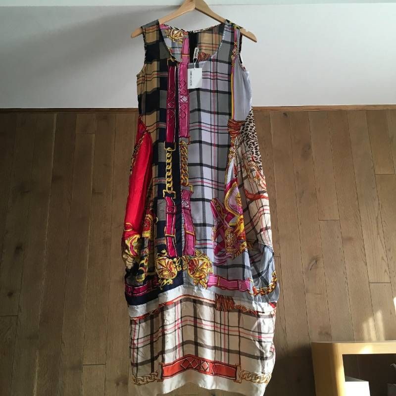 COMME des GARCONS コムデギャルソン AD2018 ビンテージ スカーフ ワンピースS