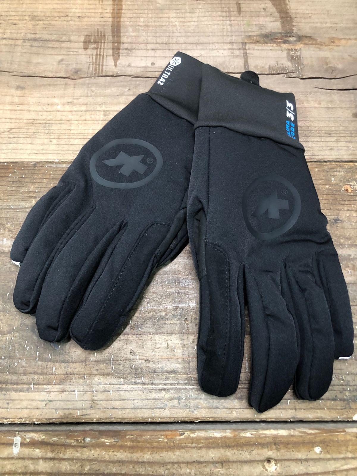 IQ334 アソス assos ULTRAZ WINTER GLOVE 長指 ウィンターグローブ 黒 S