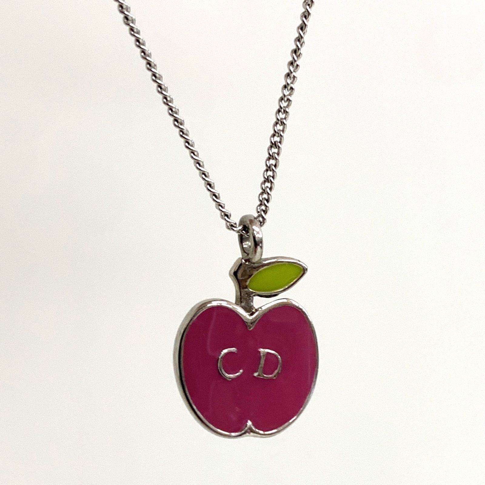 中古品】Christian Dior ネックレス ディオール CDロゴ アップル 