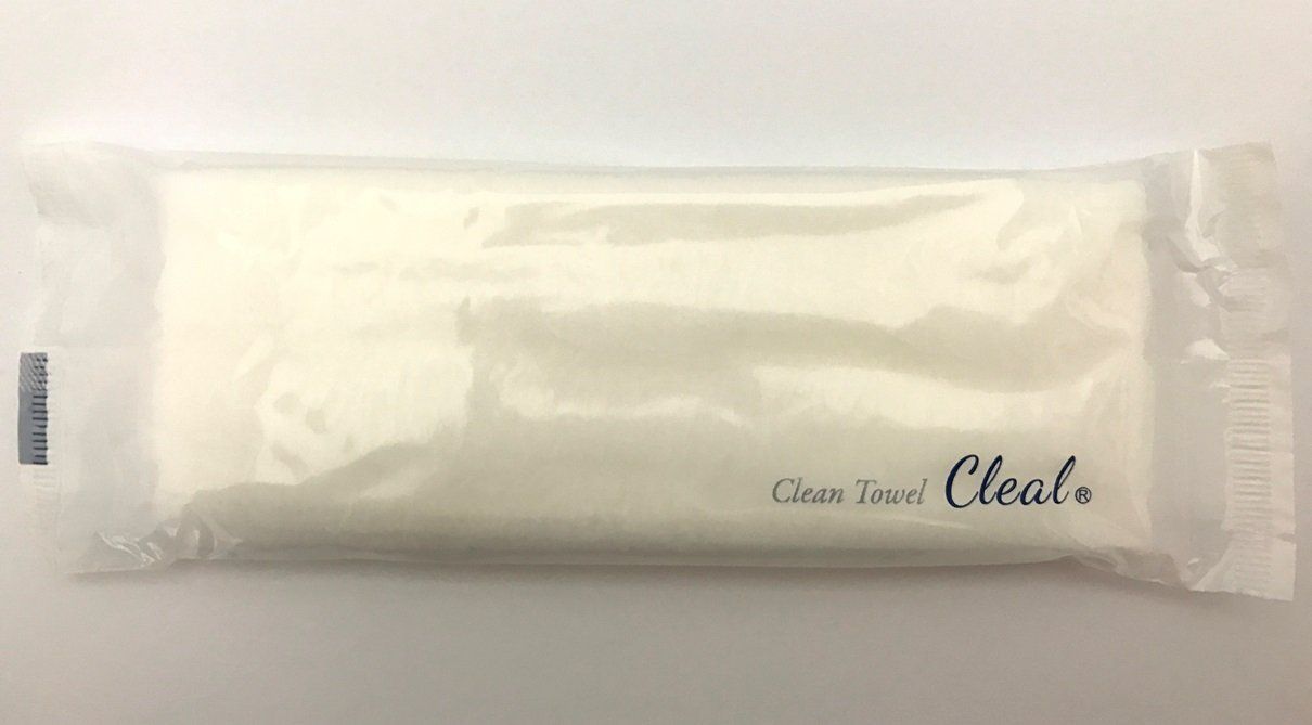 100本 200x265mm 平型 R クリール 紙おしぼり 使い捨て CLEAL