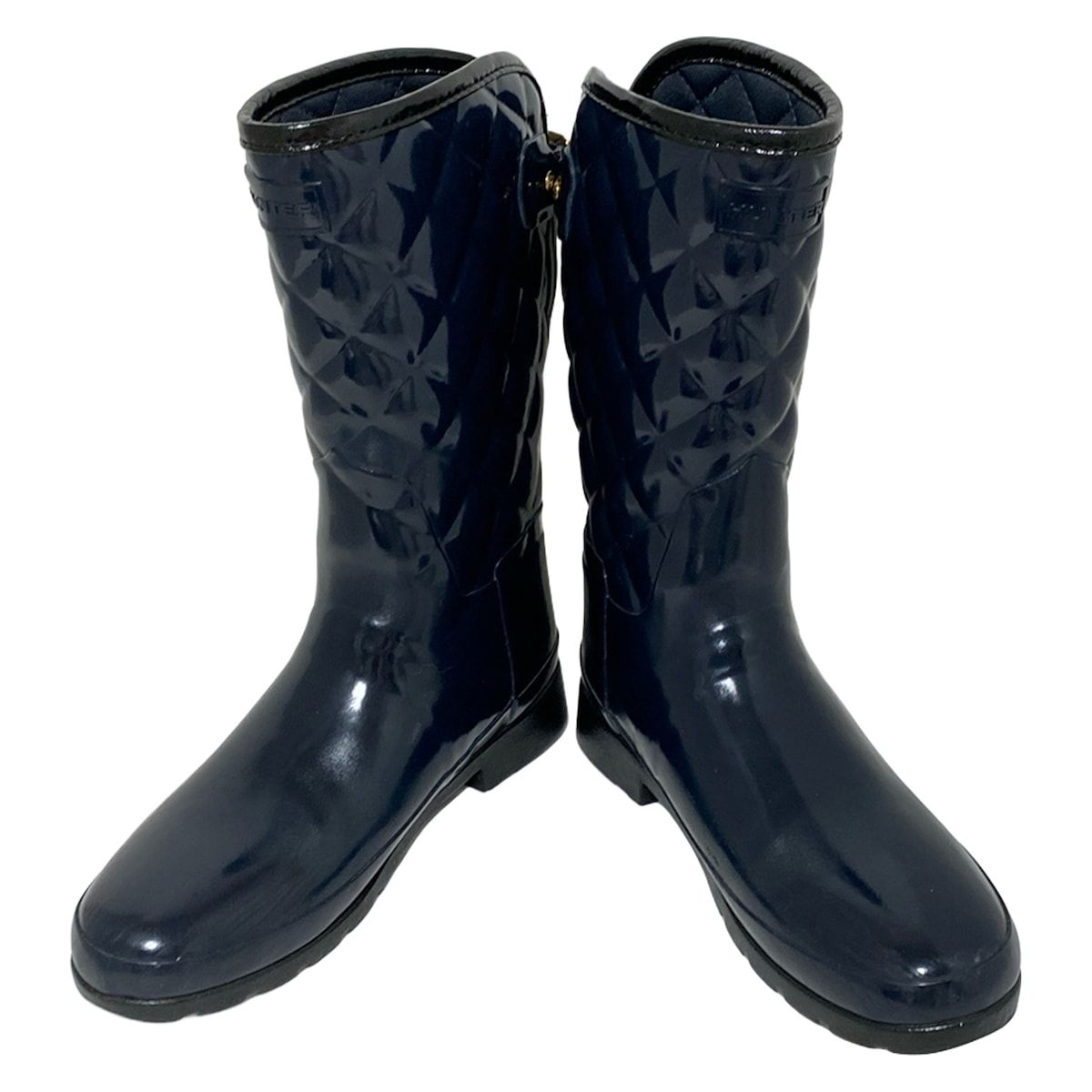 HUNTER ハンター レインブーツ UK5 レディース - ダークネイビー