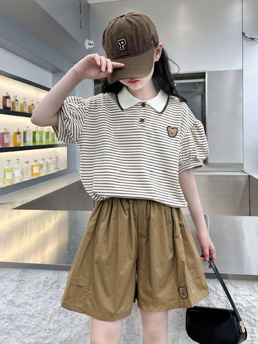 【BURBERRY】トップス・キュロットスカート 新入荷 子供服 女の子 フリル トップス キュロットスカート上下セット