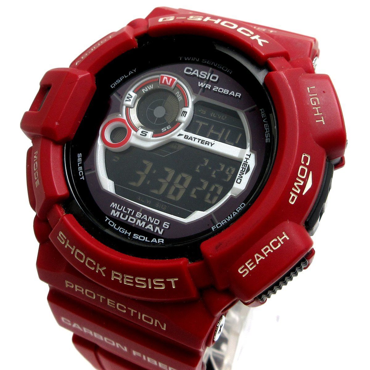 カシオ Gショック マッドマン メン・イン・レスキュー レッド メンズ 電波ソーラー GW-9300RD-4JF CASIO G-SHOCK  MUDMAN GW-9300