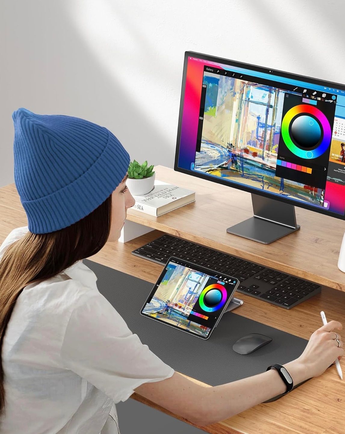 KU XIU X33 PRO MAX 2025年革新モデル iPad Pro 13インチ M4 対応 マグネット式アルミスタンド 折りたたみ式 ワイヤレス充電一体型 安定アームホルダー 高さ 角度 回転調整対応 絵描き 充電両用スタンド CHRISTIANNAURATH_COM_BR