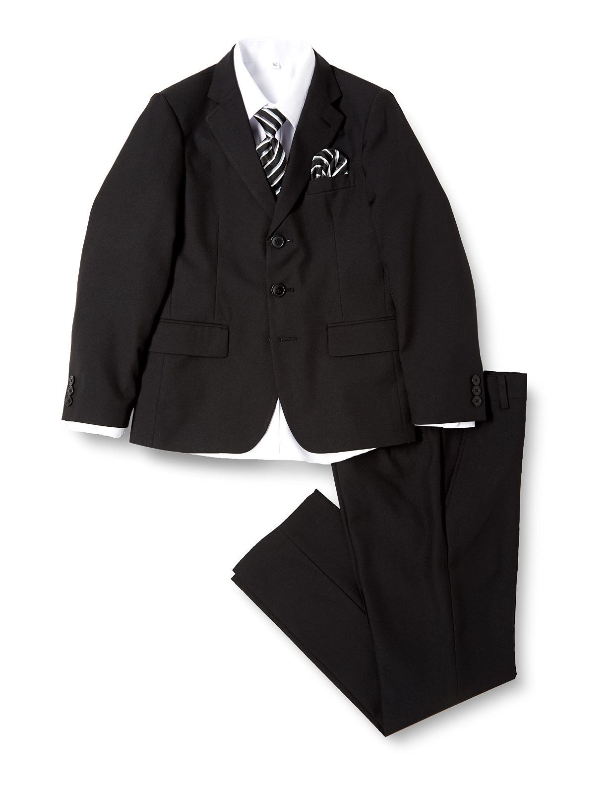 150 Regular_クロ×シロ(03) [レッドポニー] スーツジャケット 1028954 ボーイズ クロ×シロ(03) 150cm