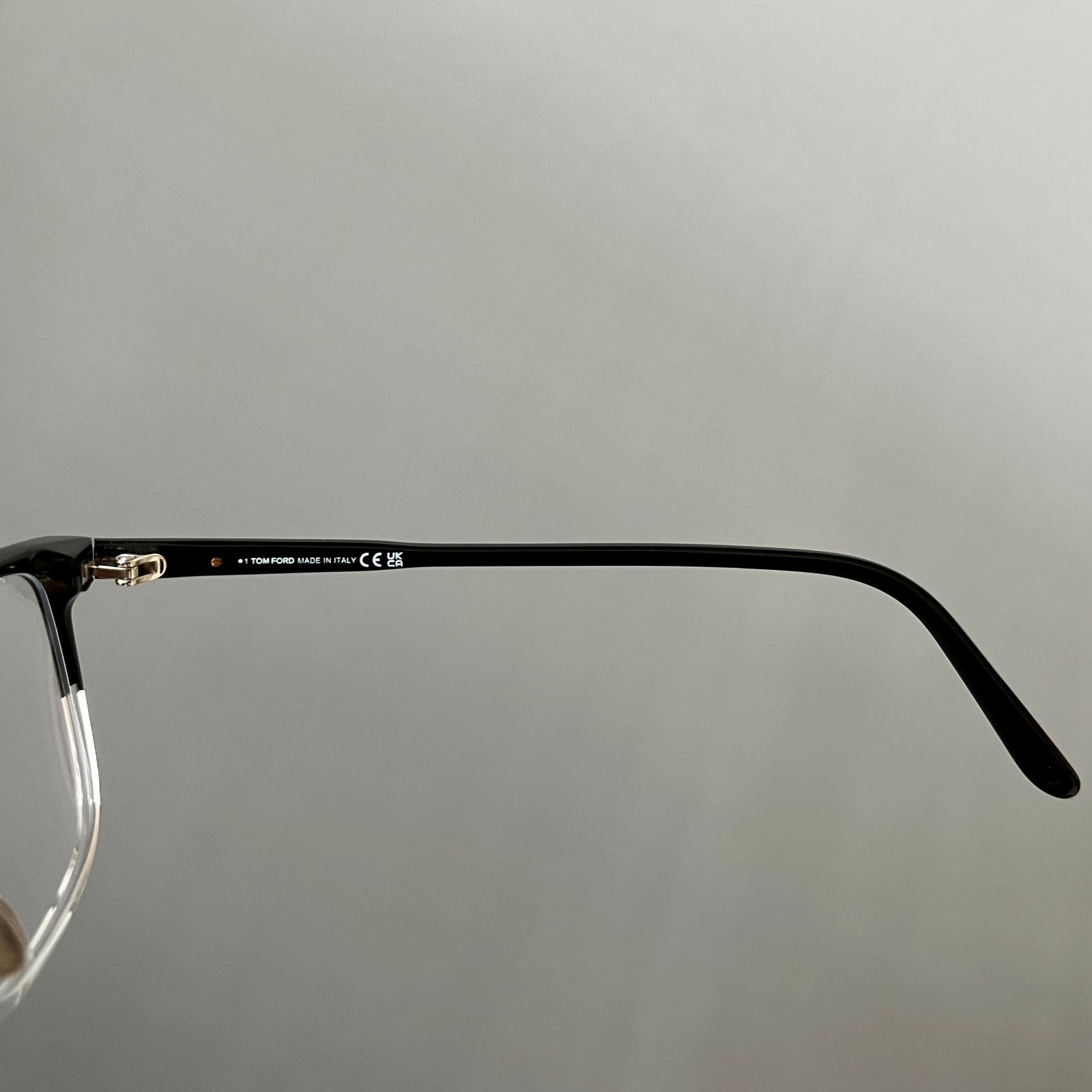 トムフォード メガネ ウェリントン ブラック クリア ツートン 黒 透明