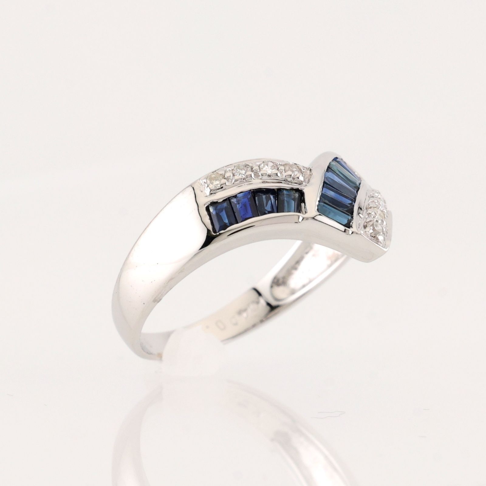 参考定価181,500円！》 K14WG ホワイトゴールド サファイア 1.00ct 