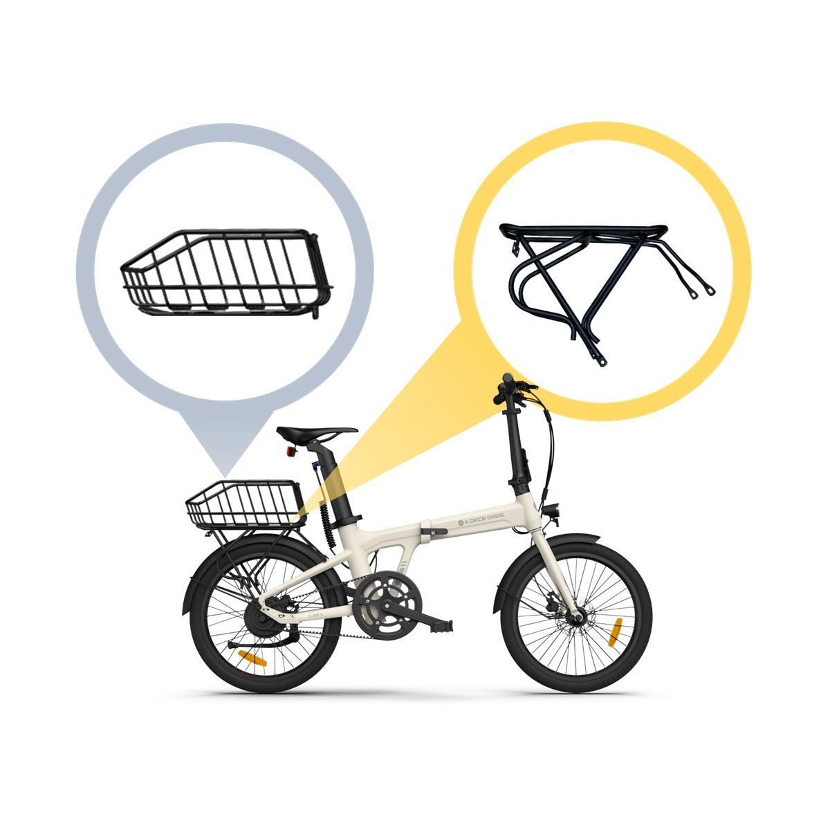 ADO Air 20 シリーズ対応 単品販売 ADO Air 20 ADO Air 20 Pro MIXBIKE MIXBIKE Pro オプションパーツ カゴ 電動アシスト自転車 自転車用かご 荷台 純正 アド