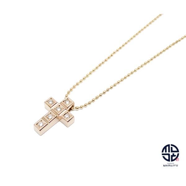 ４℃ ヨンドシー K18PG 18金ピンクゴールド ダイヤモンド クロス 十字架