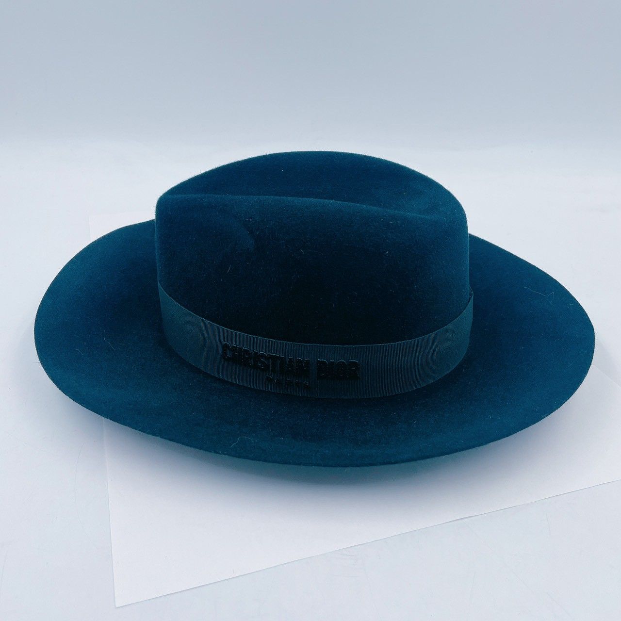 Christian Dior クリスチャンディオール ウールハット 帽子 ヘアフェルト 50310 ハット ユニセックス シルク ブラック CD 内側ロゴ