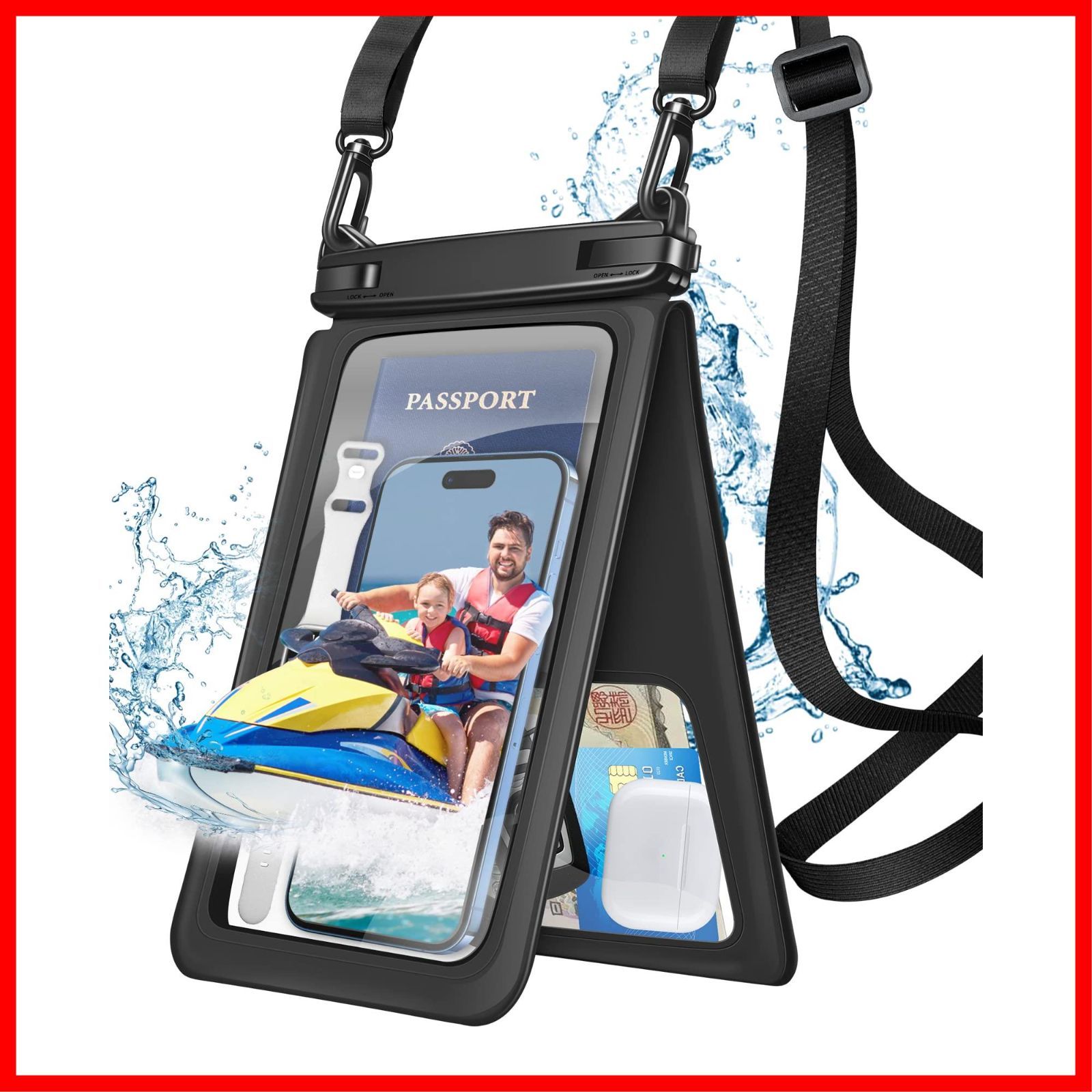 スマホ防水ケース 水に浮く IPX8 携帯カバー iPhone Android