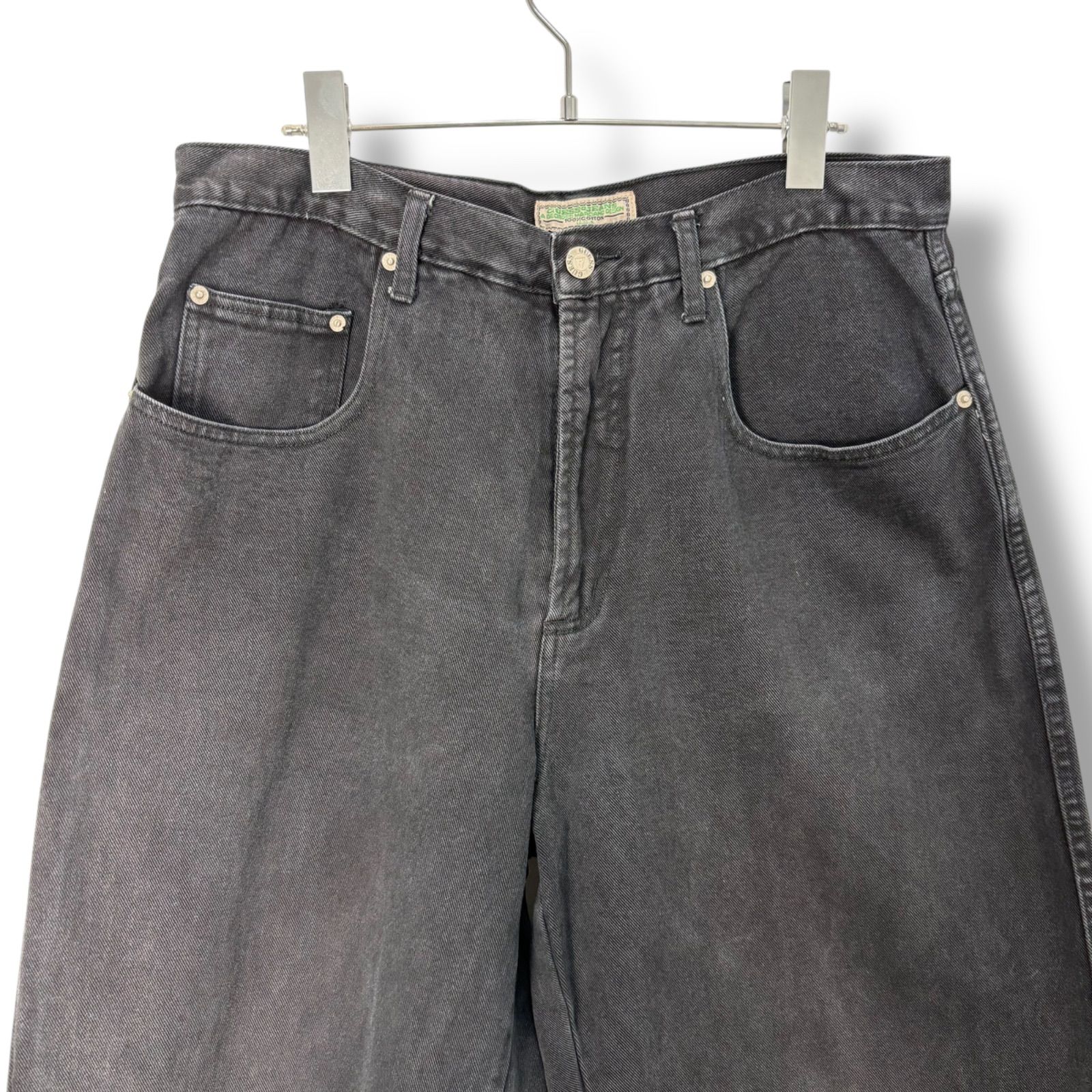 90s GUESS JEANS Baggy Black Denim Shorts 【W33】 90年代 ゲス