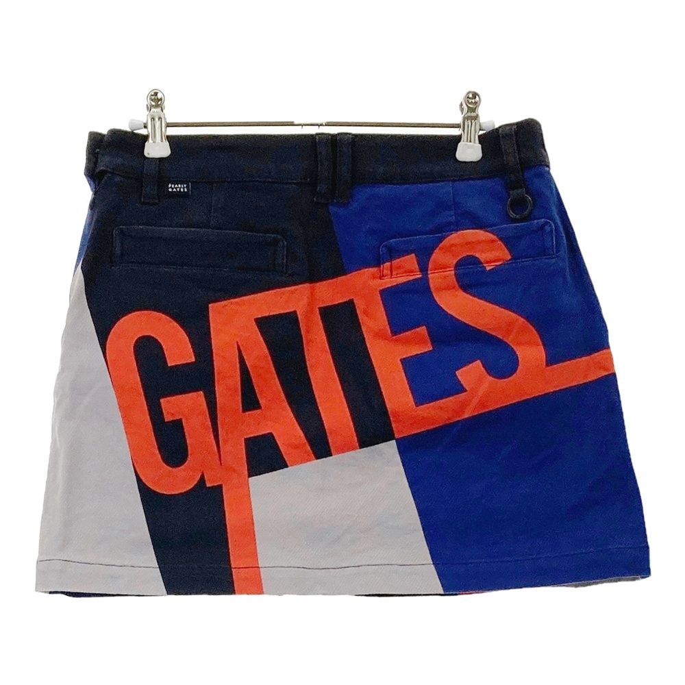 サイズ 1 PEARLY GATES パーリーゲイツ ストレッチスカート ビッグロゴ ネイビー系 240101521068 ゴルフウェア レディース ストスト
