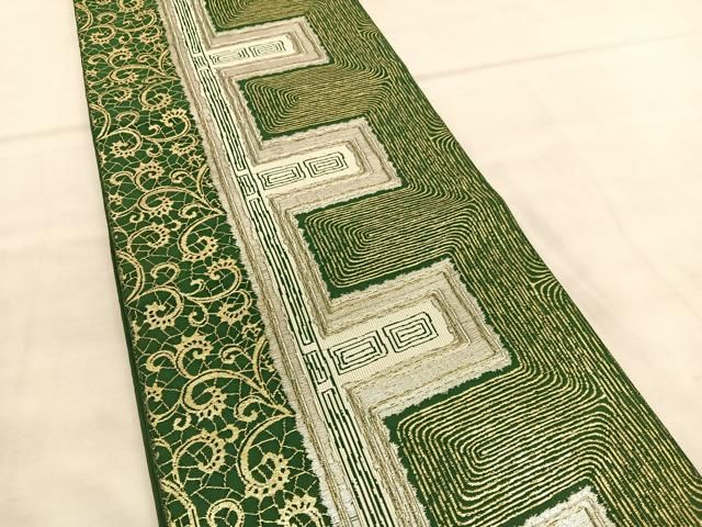 平和屋着物○本場筑前博多織 全通柄袋帯 献上 正絹 逸品 CAAX1523hy