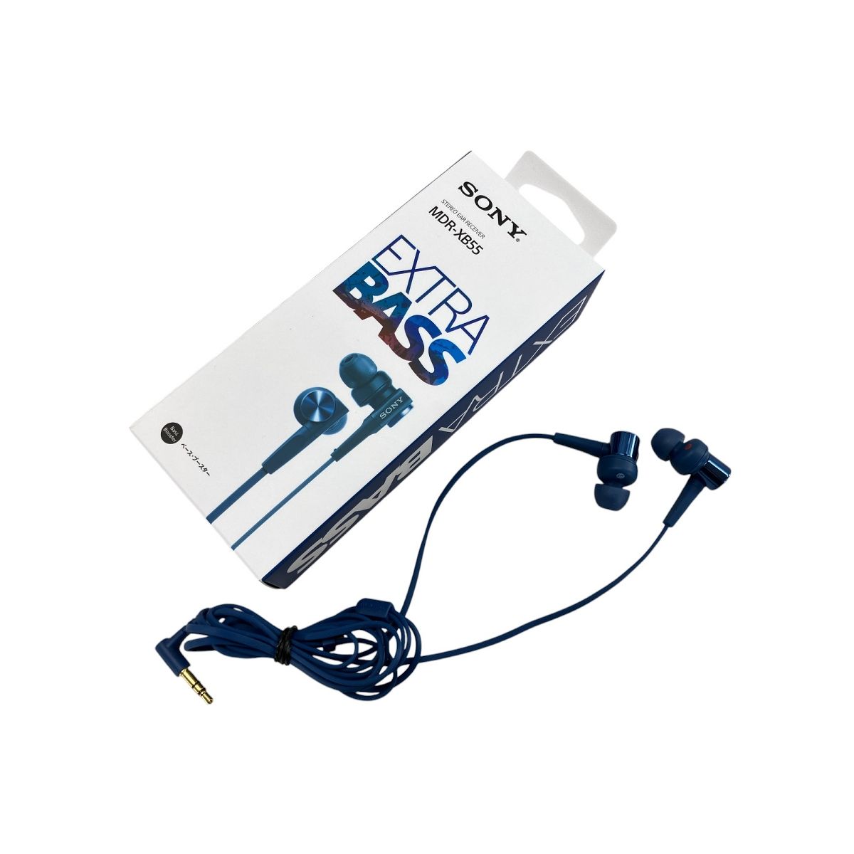 SONY MDR-XB55AP EXTRA BASS カナル型 イヤホン BLUE ソニー 音響 W10030915